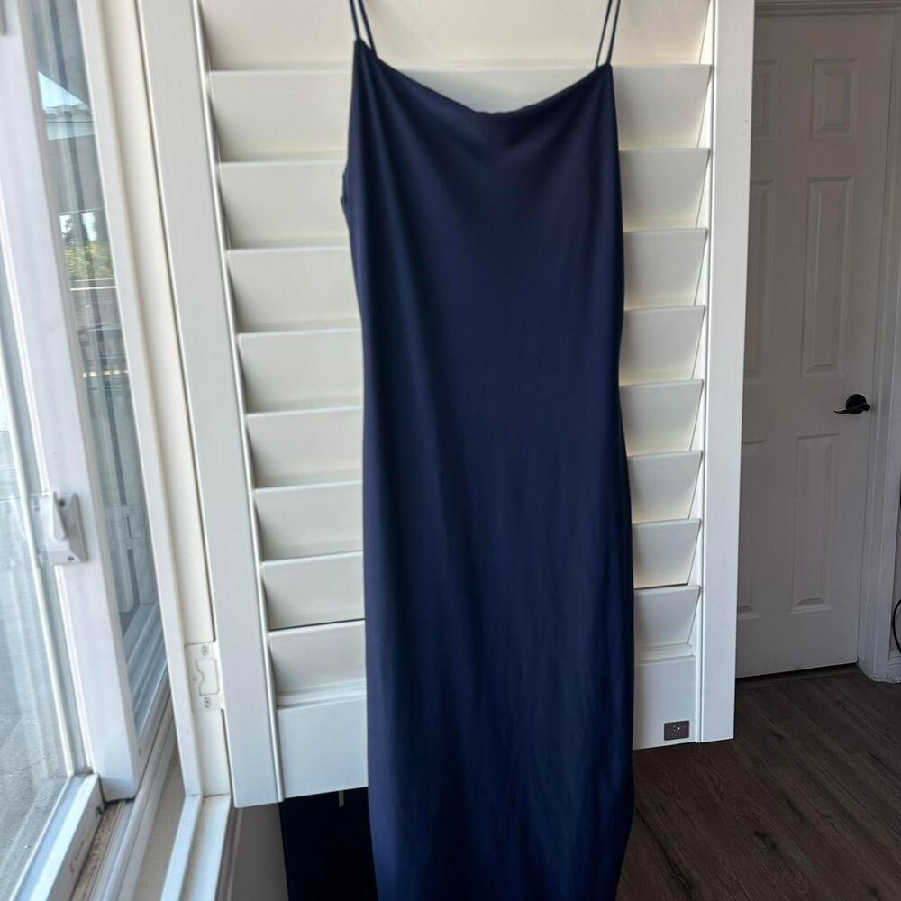 Missguided Women's Navy Blue Maxi Bodycon Dress